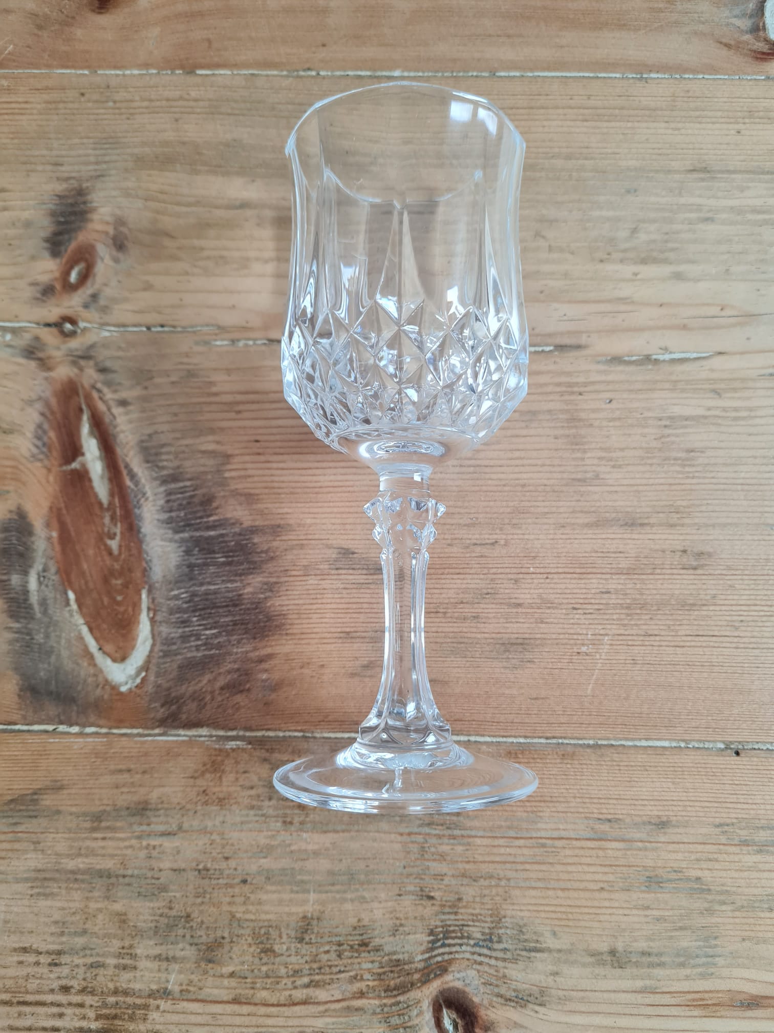 service of 6 Longchamp crystal wine glasses