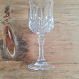 service of 6 Longchamp crystal wine glasses