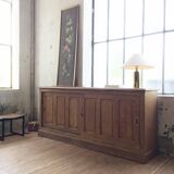Enfilade meuble de métier chêne coulissant XL