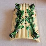 Plat à asperges en barbotine