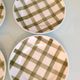 Set of six Moulin des Loups dessert plates, Nappe green model/ 50s-60s
