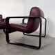Sofa set and 2 vintage leather armchairs designed by Albert Stoll Giroflex 1970s