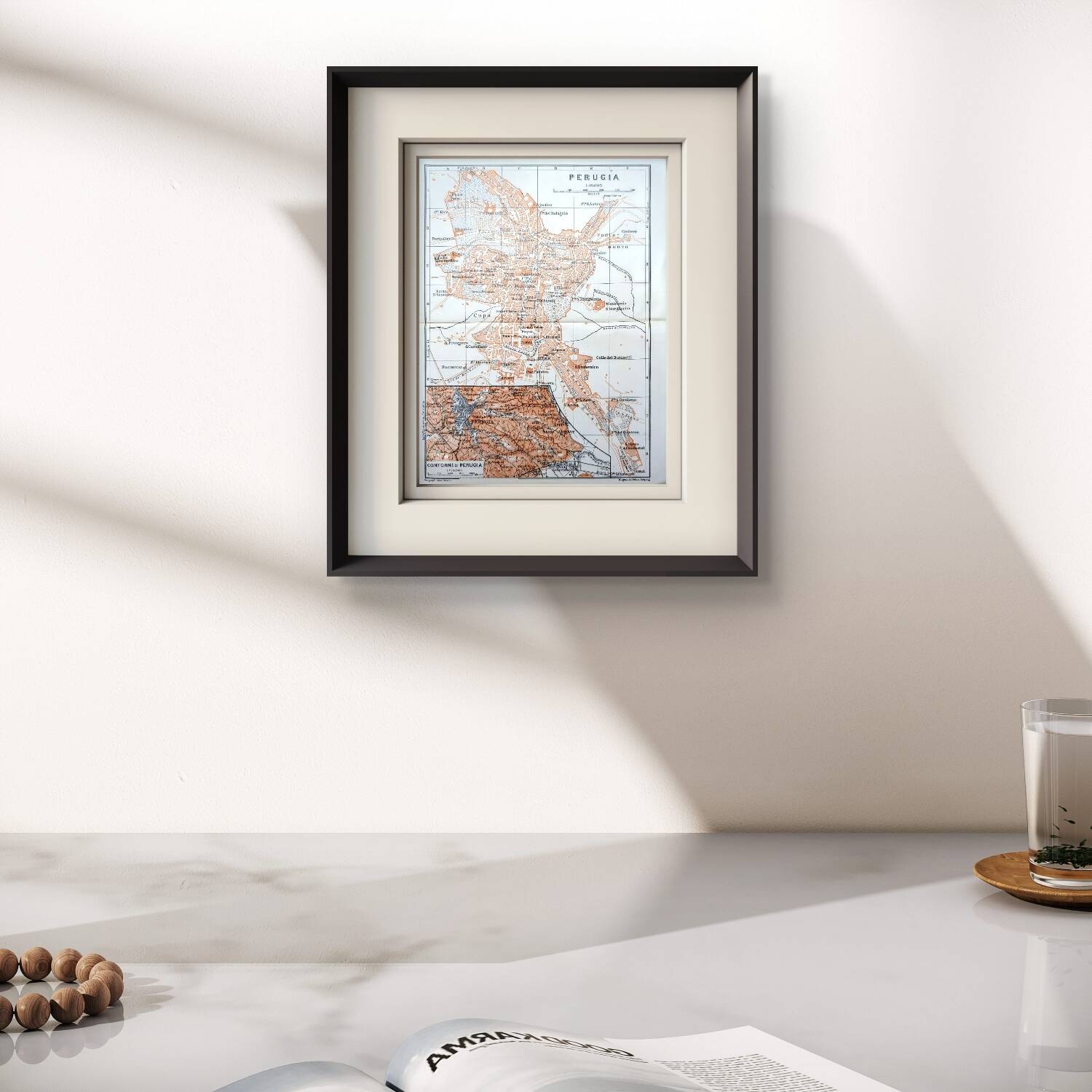 Imprimée en 1909, Pérouse, Italie.