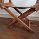 Old wood and leather safari chair