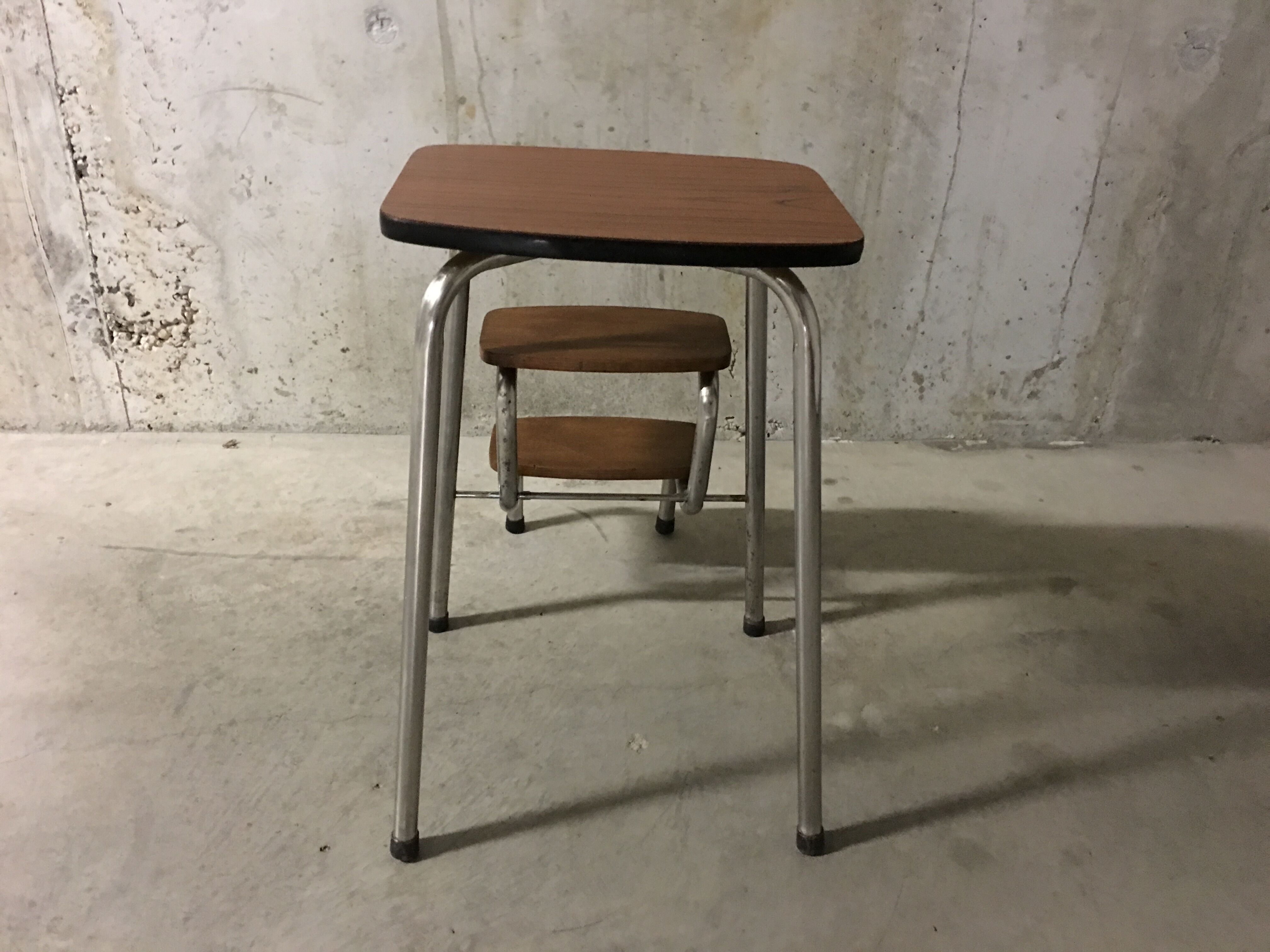 Stool foot step in 70s formica