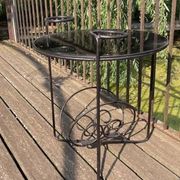 Nice scandinavian design coffee table in metal and glass 1950.