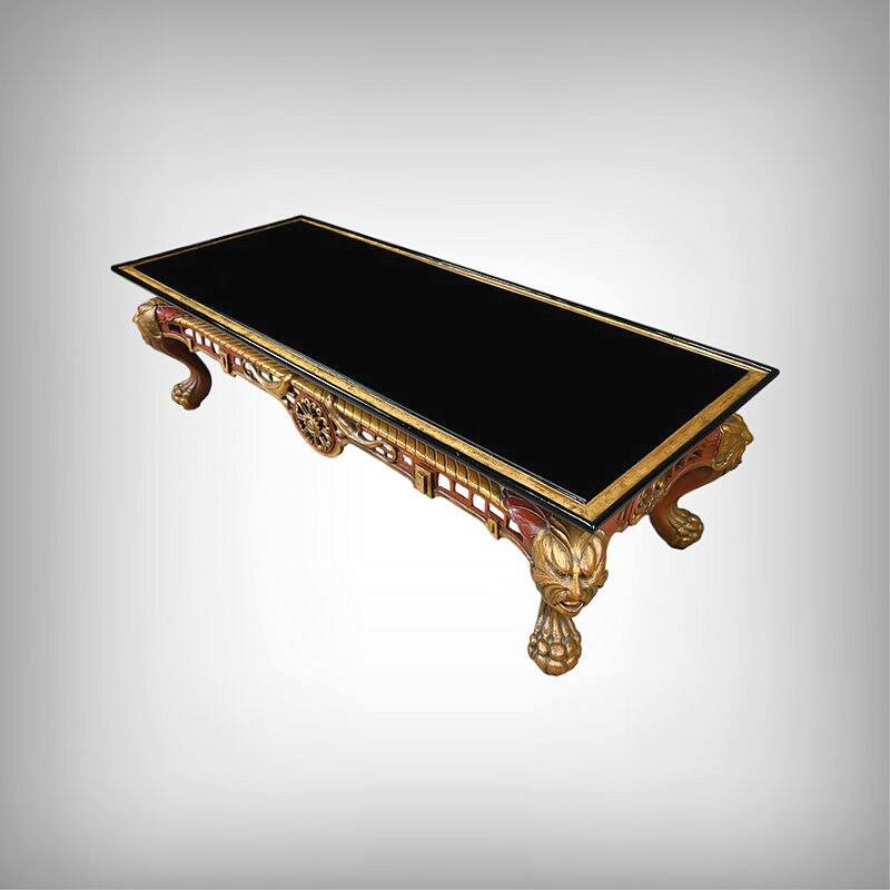 Large Imperial Coffee Table with Glass Top, China – 20th Century