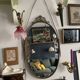 Large French Napoleon III Period Oval Bronze Wall Mirror, 19th Century