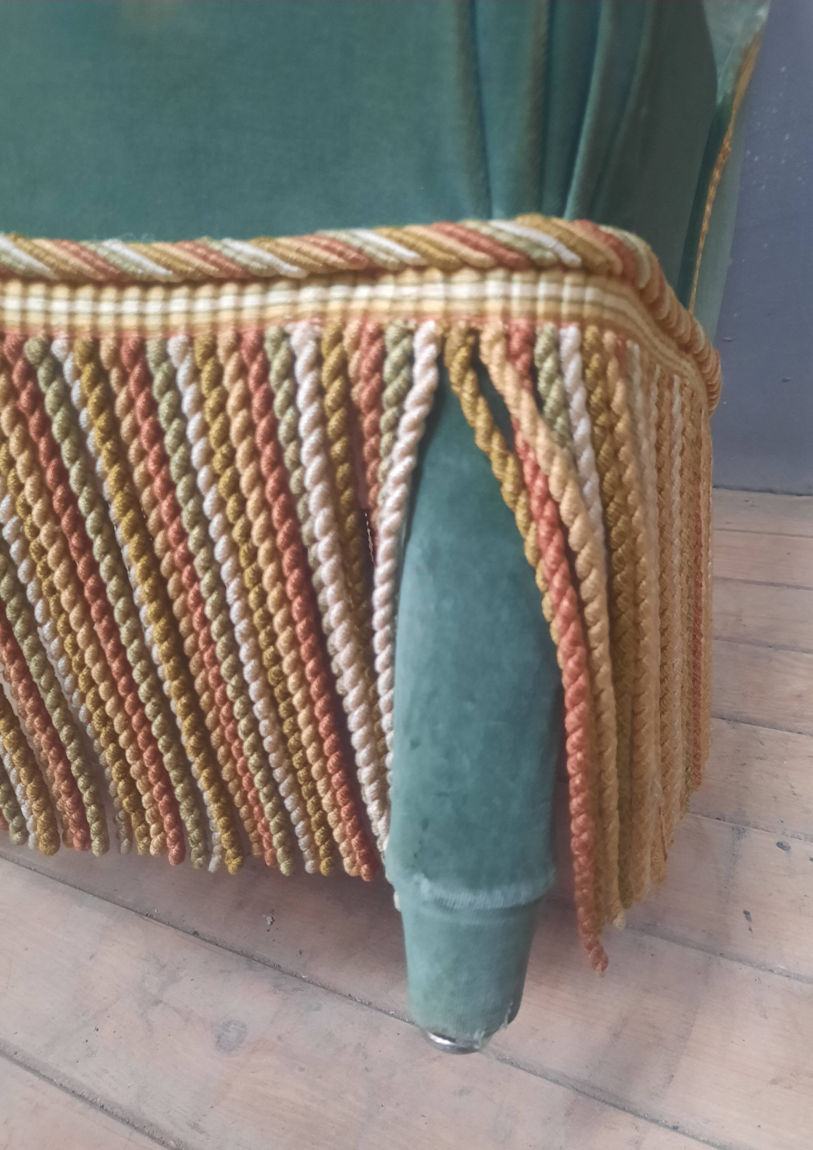 Fully upholstered chair called "toad"