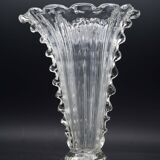 Art Deco Murano Bullicante Vase by Barovier & Toso, 1950s