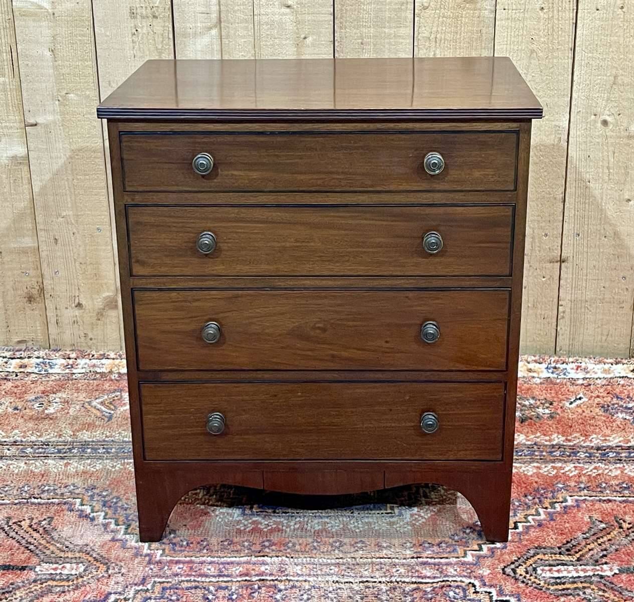 1930s English mahogany chest of drawers