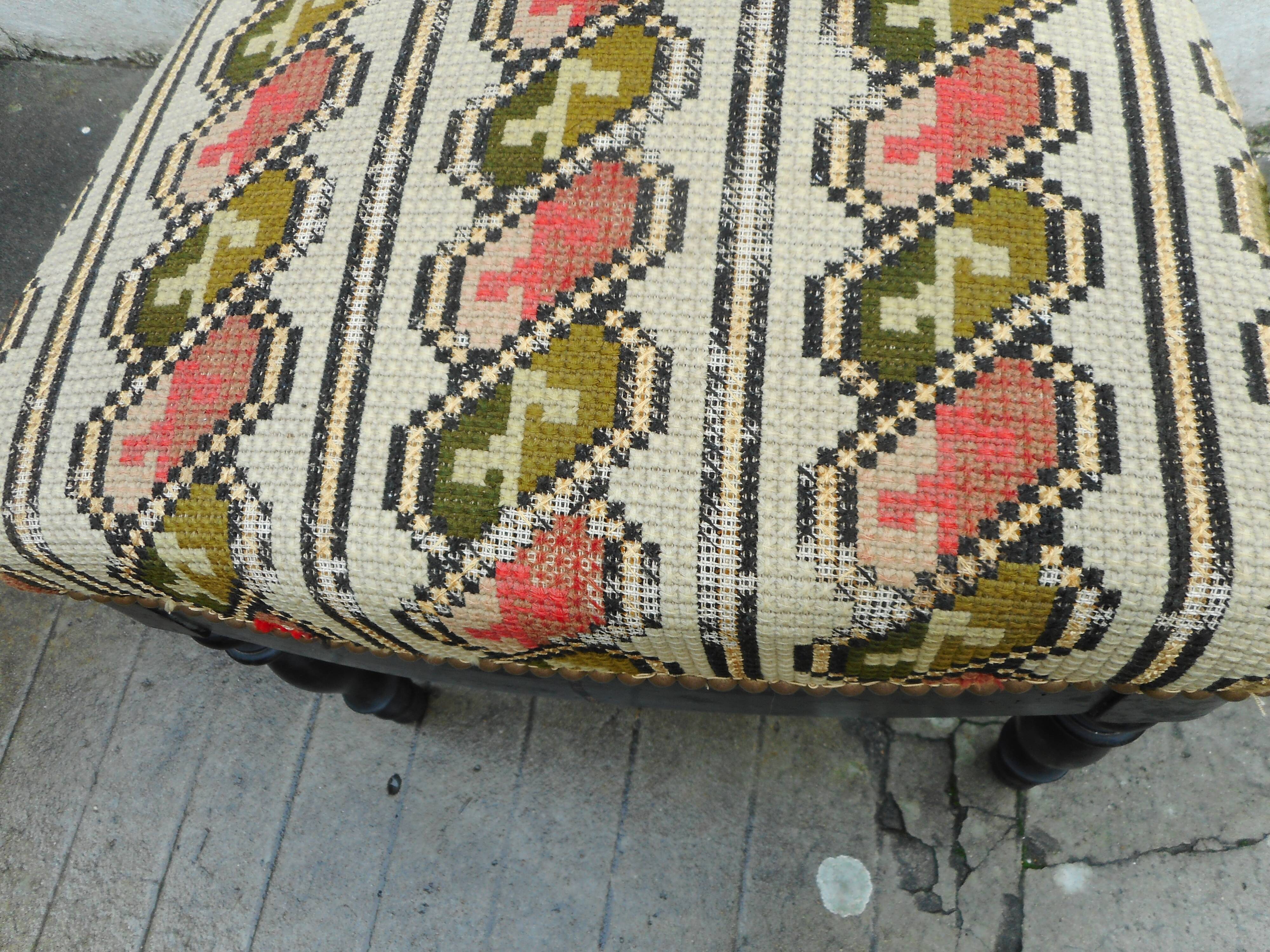 Chair Napoleon III, black turned wood