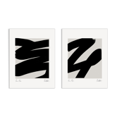 Pair of giclee prints, abstract wall art set of two, 50x70cm