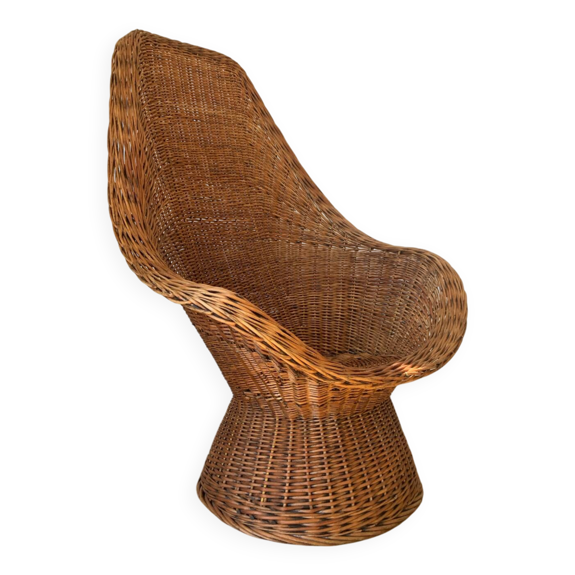 Mid-century wicker armchair
