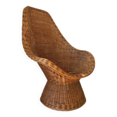 Mid-century wicker armchair