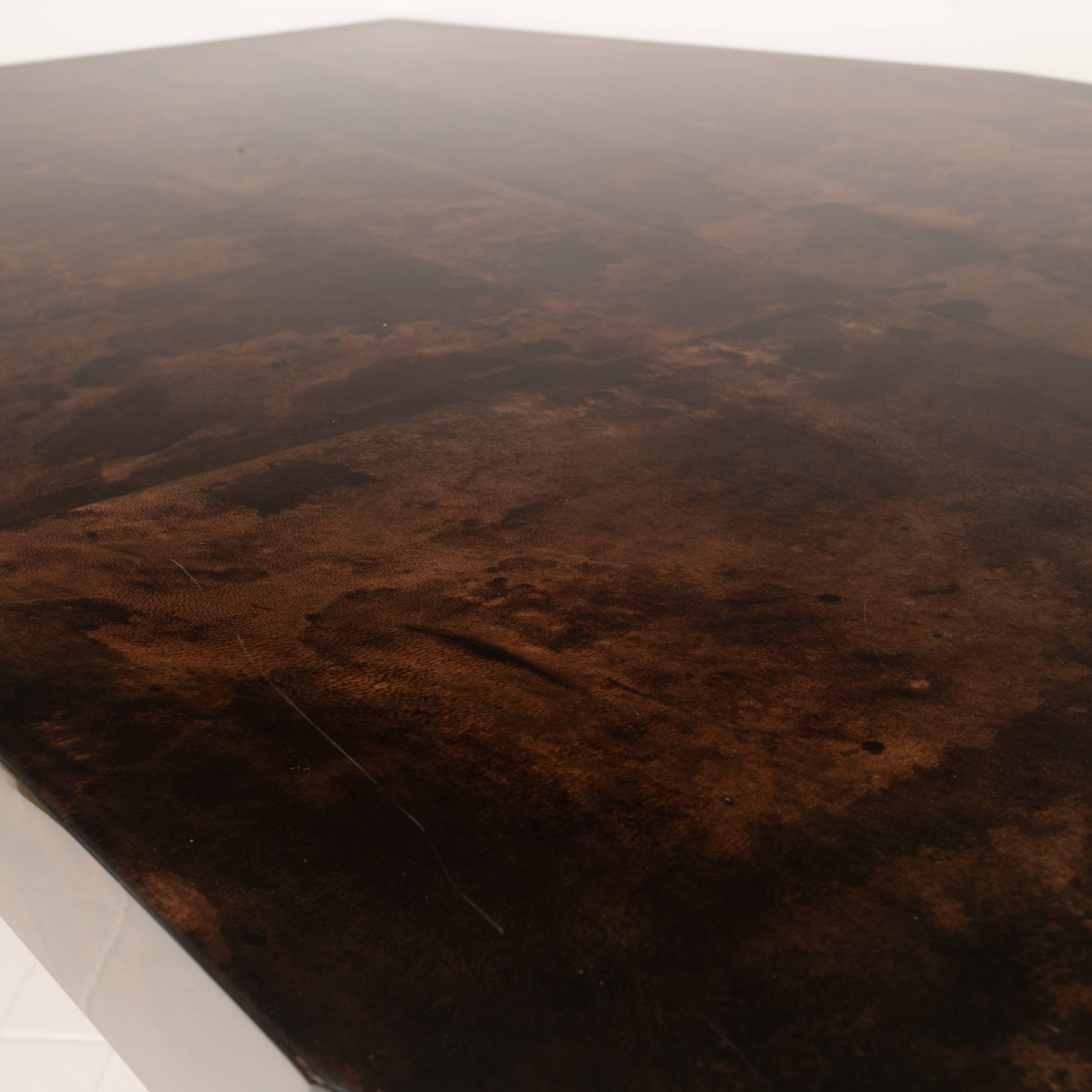 Table à manger Mod. 2007D par Willy Rizzo & Nucci Valsecchi pour Aldo Tura, 1970