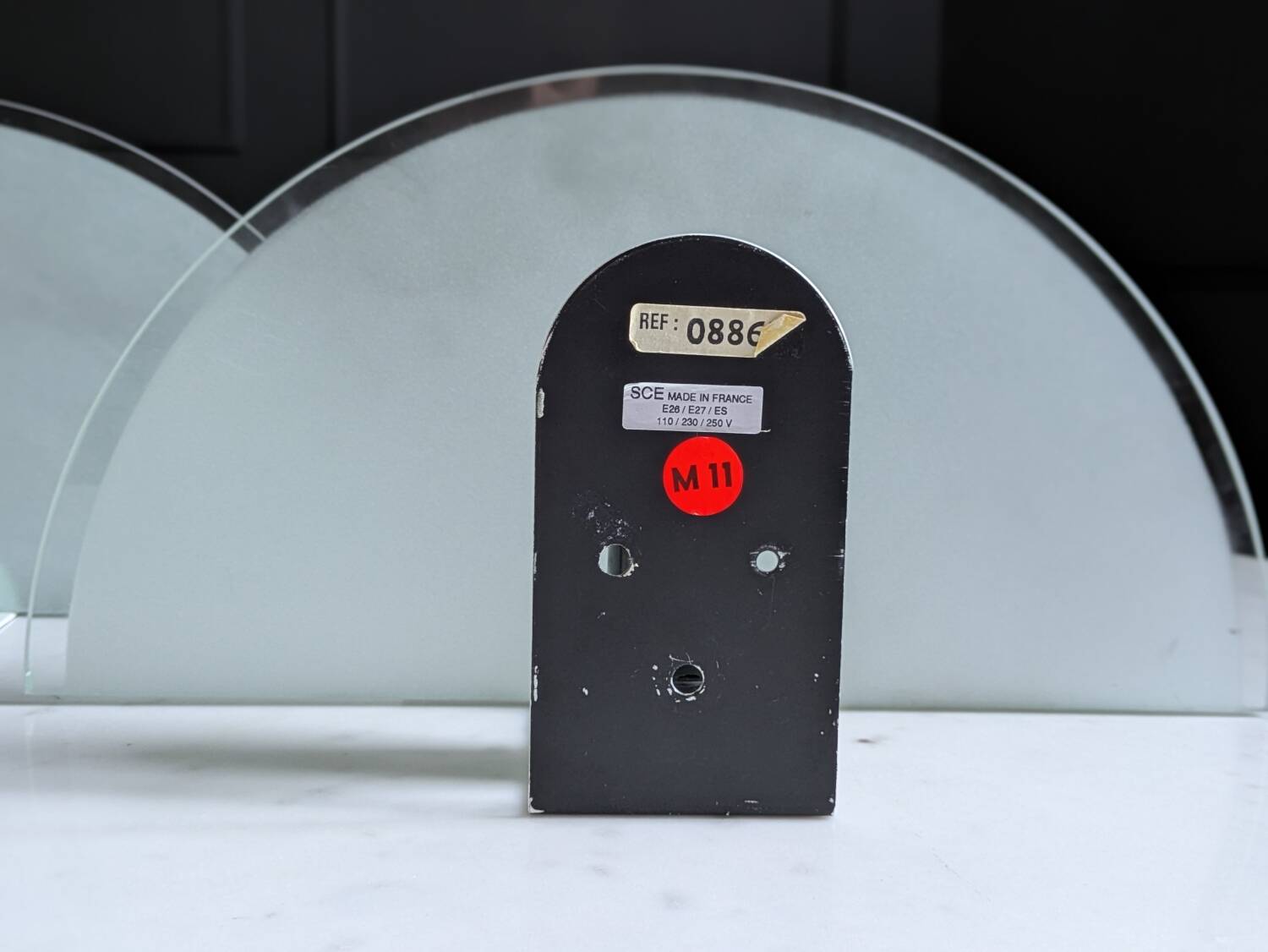 Pair of modernist 80s wall lights