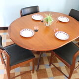 Scandinavian teak table and 6 chairs