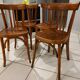 suite de 4 chaises de bistrot Fischel vintage années 1940