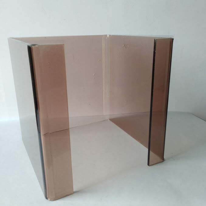 Table cube smoked plexiglas 1970