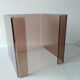 Table cube en plexiglas fumé 1970