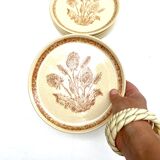 Assiettes à dessert en grès vintage