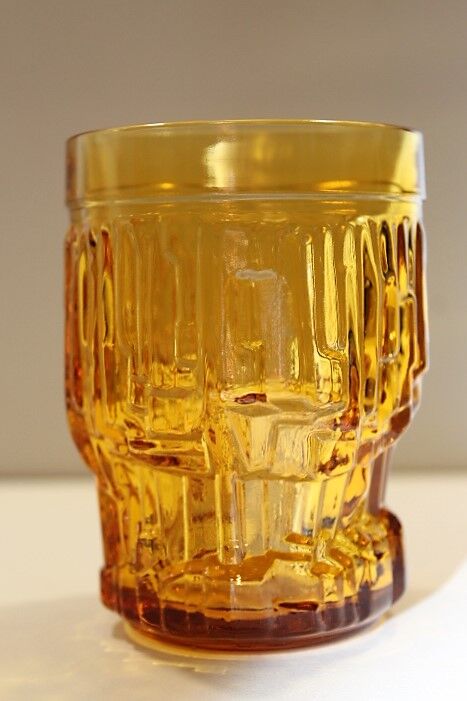 Service amber glasses and Bormioli decanter