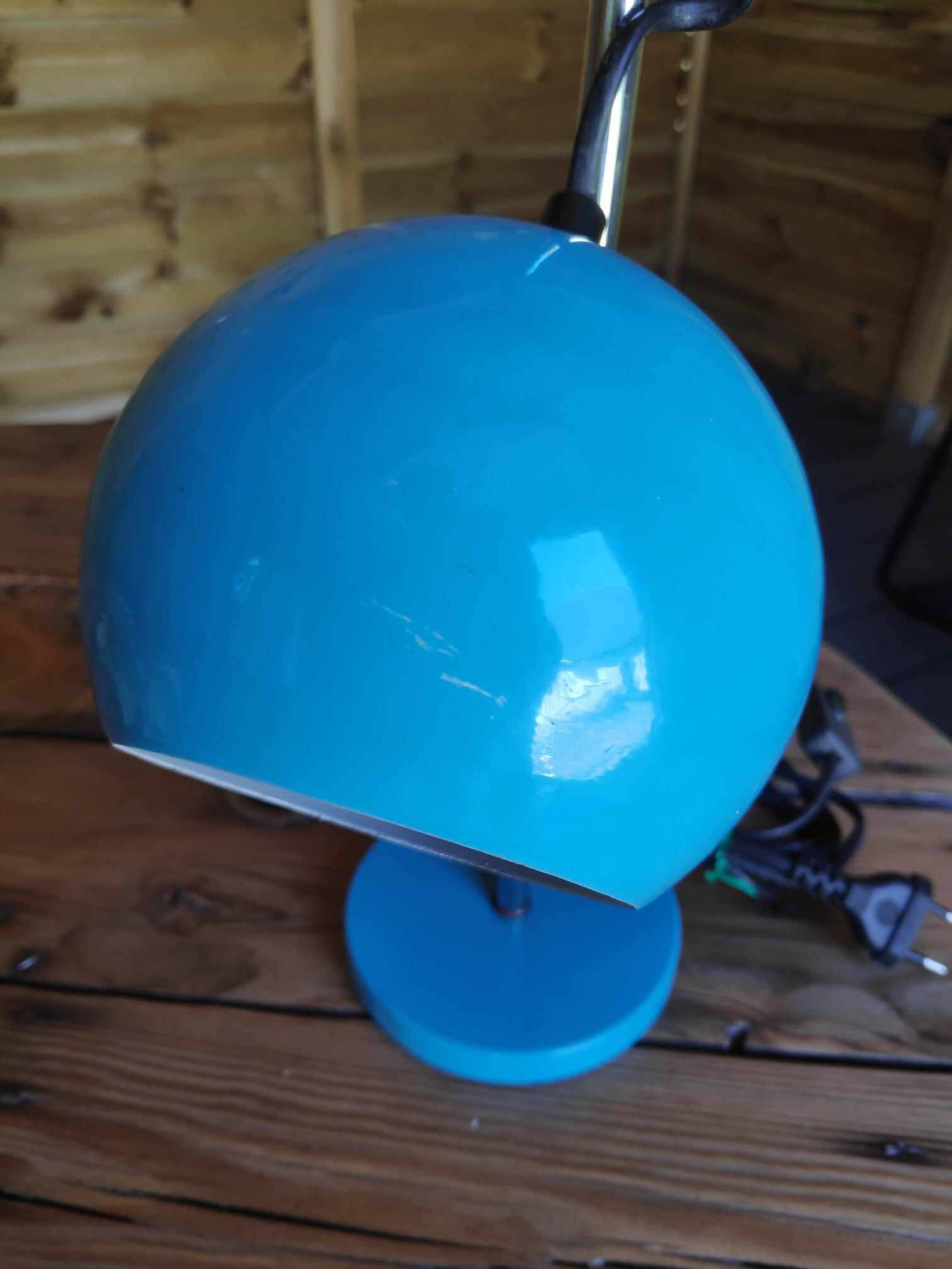 Vintage blue eyeball lamp