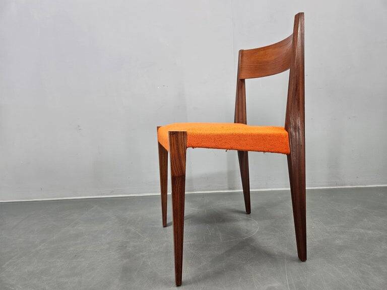 Set of Four Rare Teak PIA Chairs by Poul Cadovius, Girsberger, Denmark, 1960s