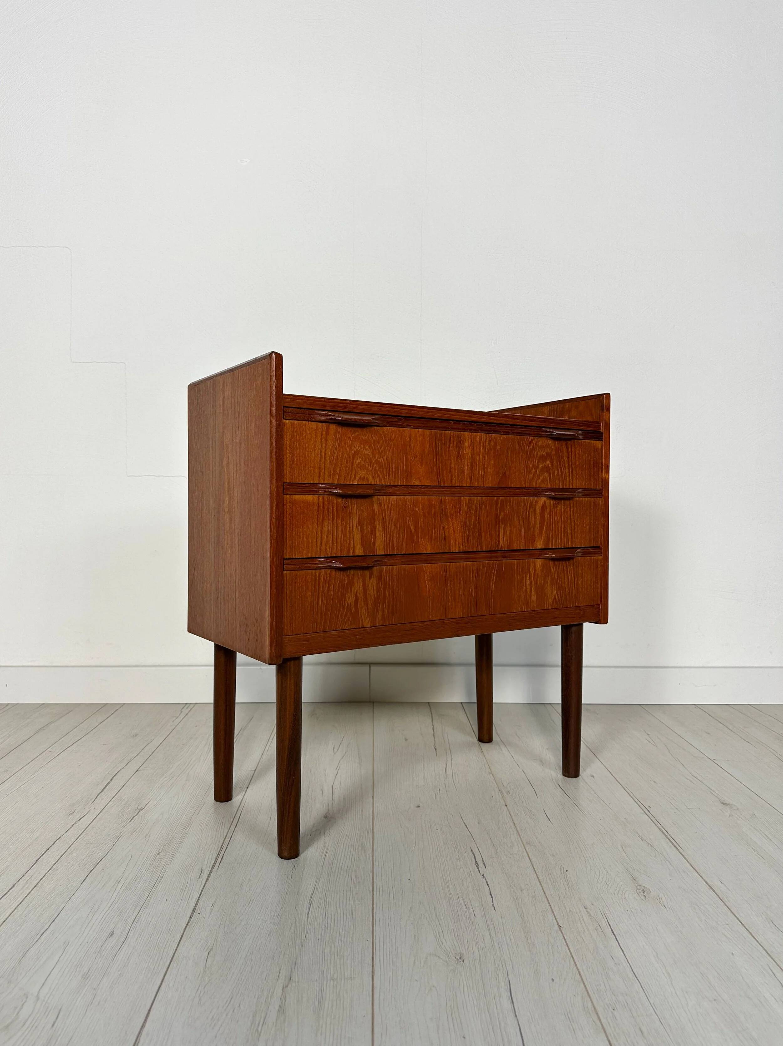 1960s Vintage Small Danish Teak Dresser by Edmund Jørgensen