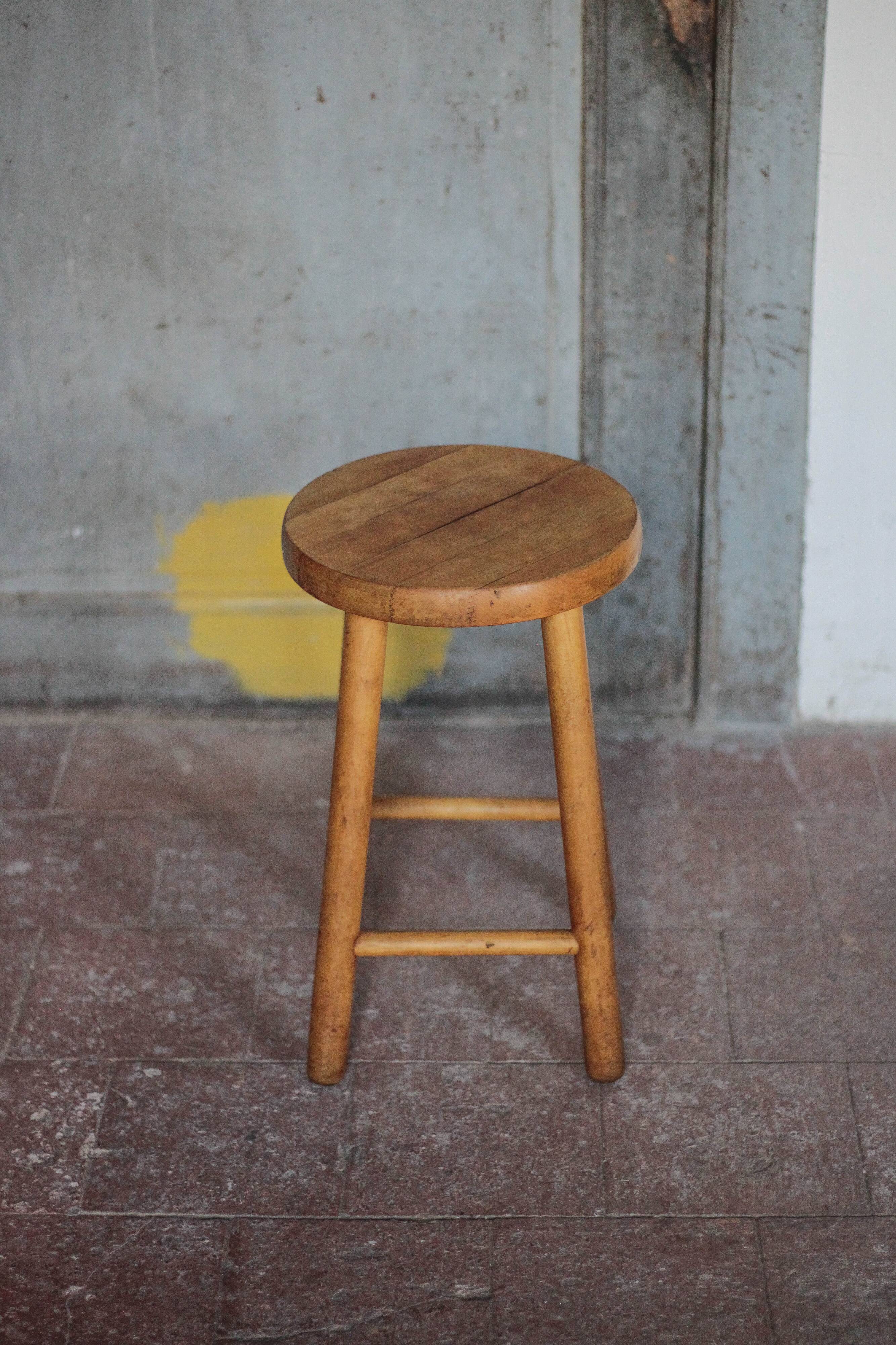 Vintage stool, wooden stool, occasional stool, plant stand, interior decor
