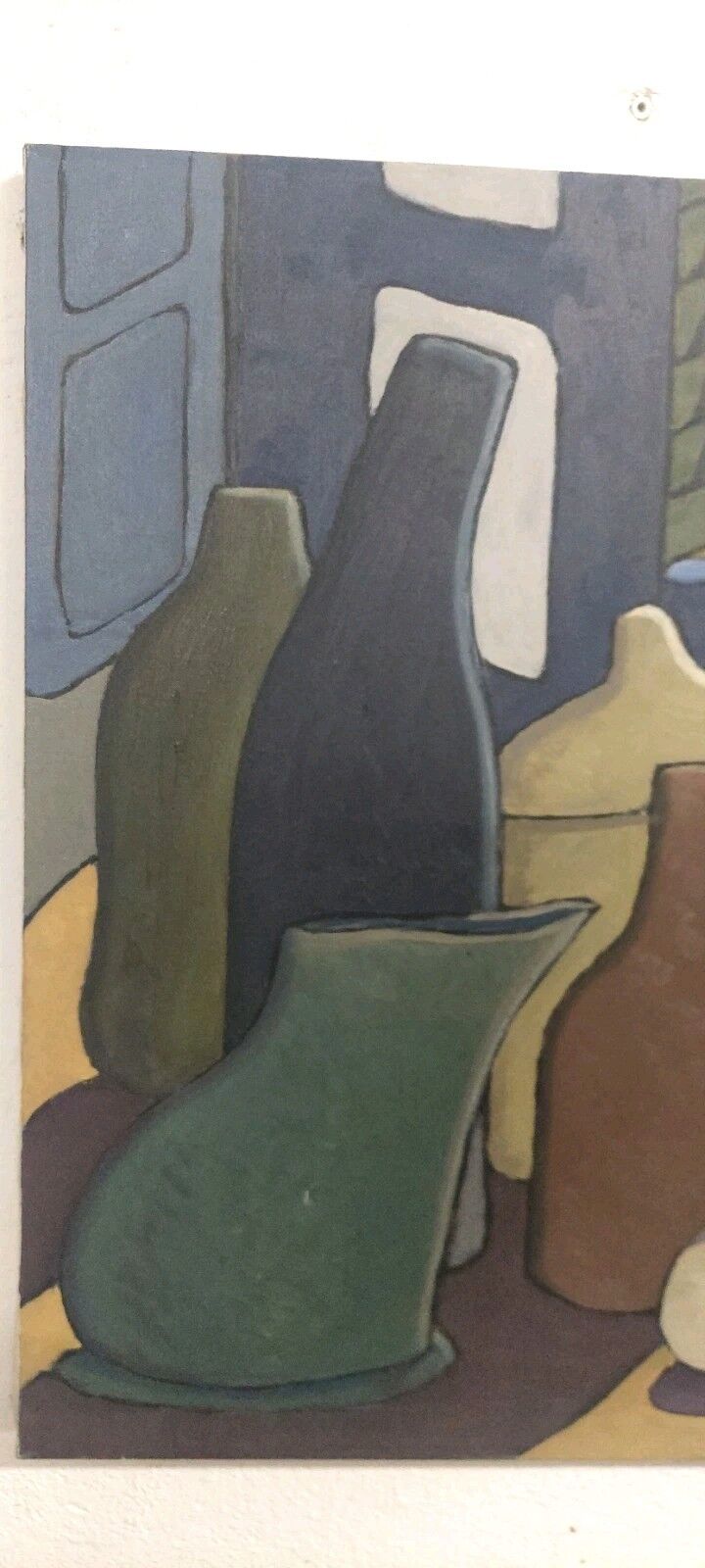 Oil painting on canvas "Still Life with Plate" Franco Prayer (1924) 60x50 cm