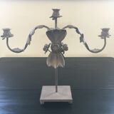Candelabra 3 branches in zinc