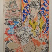 Henri Matisse - Follower - Crayon Study of a Girl