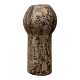 Brutalist Mid-Century Vase in German Ceramic by Gerhard Liebenthron, 1977