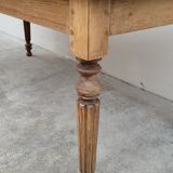 Rustic farmhouse table in solid oak Louis Philippe style -1m84