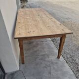 Old rustic farmhouse store table 2 drawers -2m22