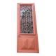 Entrance door 264x99cm old walnut oak wrought iron grille glass panel