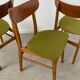 4 old vintage Scandinavian design chairs