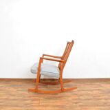Fauteuil à bascule en chêne ML33 de Hans J. Wegner pour A/S Mikael Laursen, années 1950