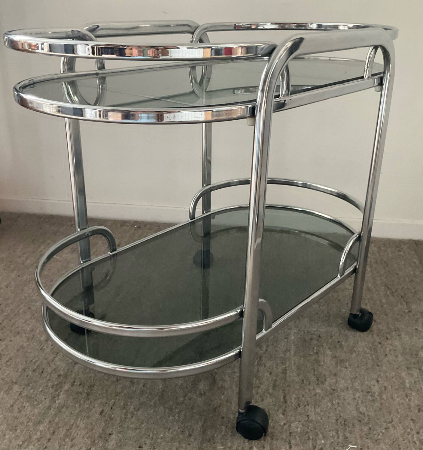 70s bar trolley on wheels