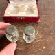 Vintage Salt and Pepper Set, Salt Shaker, Pepper Shaker, Art Deco Case and Bottle
