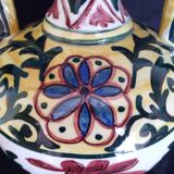Art Deco ceramic vase, brightly colored abstract patterns