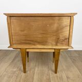 Large Mid-century design wooden bedside table