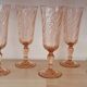 6 verres à champagne en rosaline