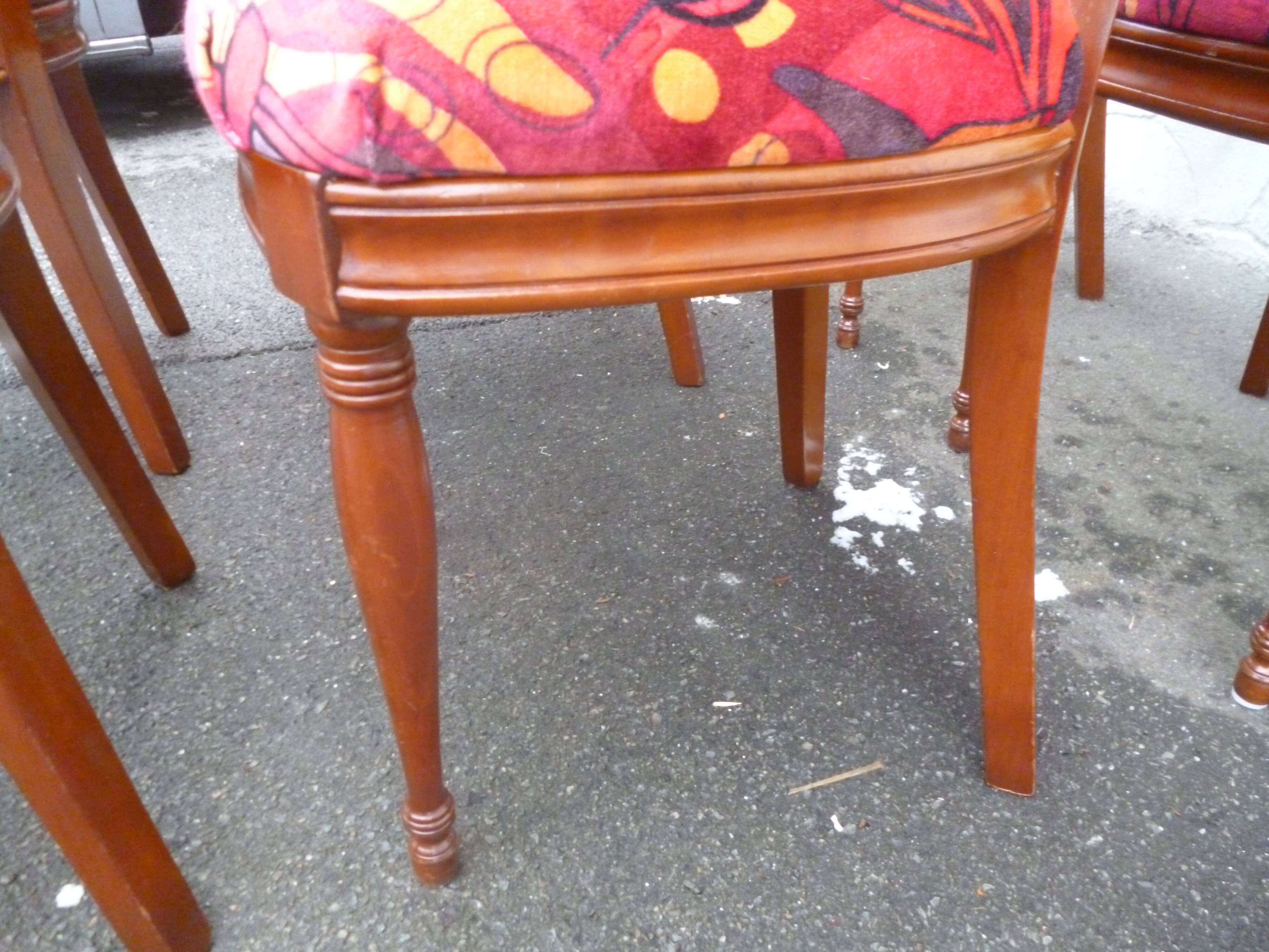Suite of 6 Louis Philippe style cherry chairs
