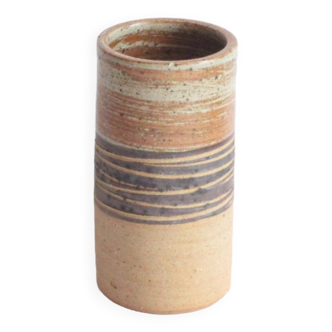 Earth tones vase by Tue Poulsen, Denmark 1970s.