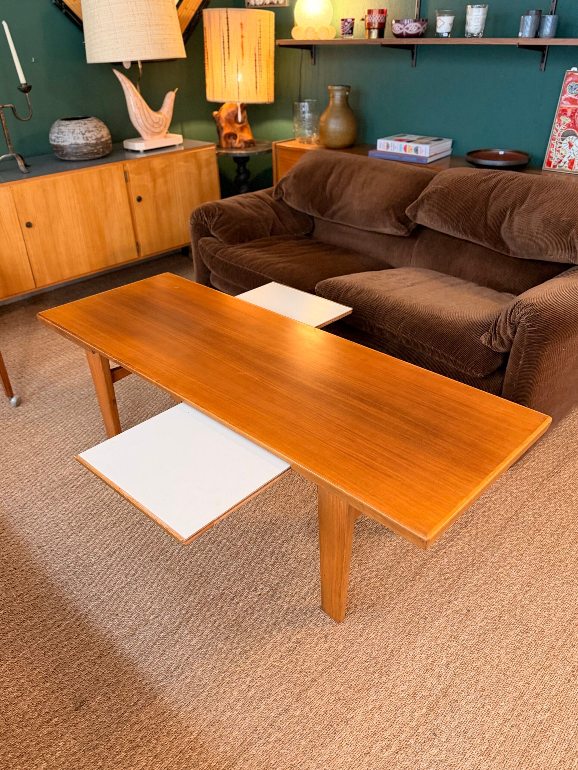 Table basse Wilhelm Renz des années 60 en hêtre