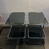 Set of 2 rolling tables, chic and refined