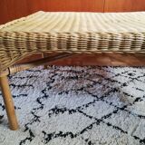 Rattan and wicker coffee table